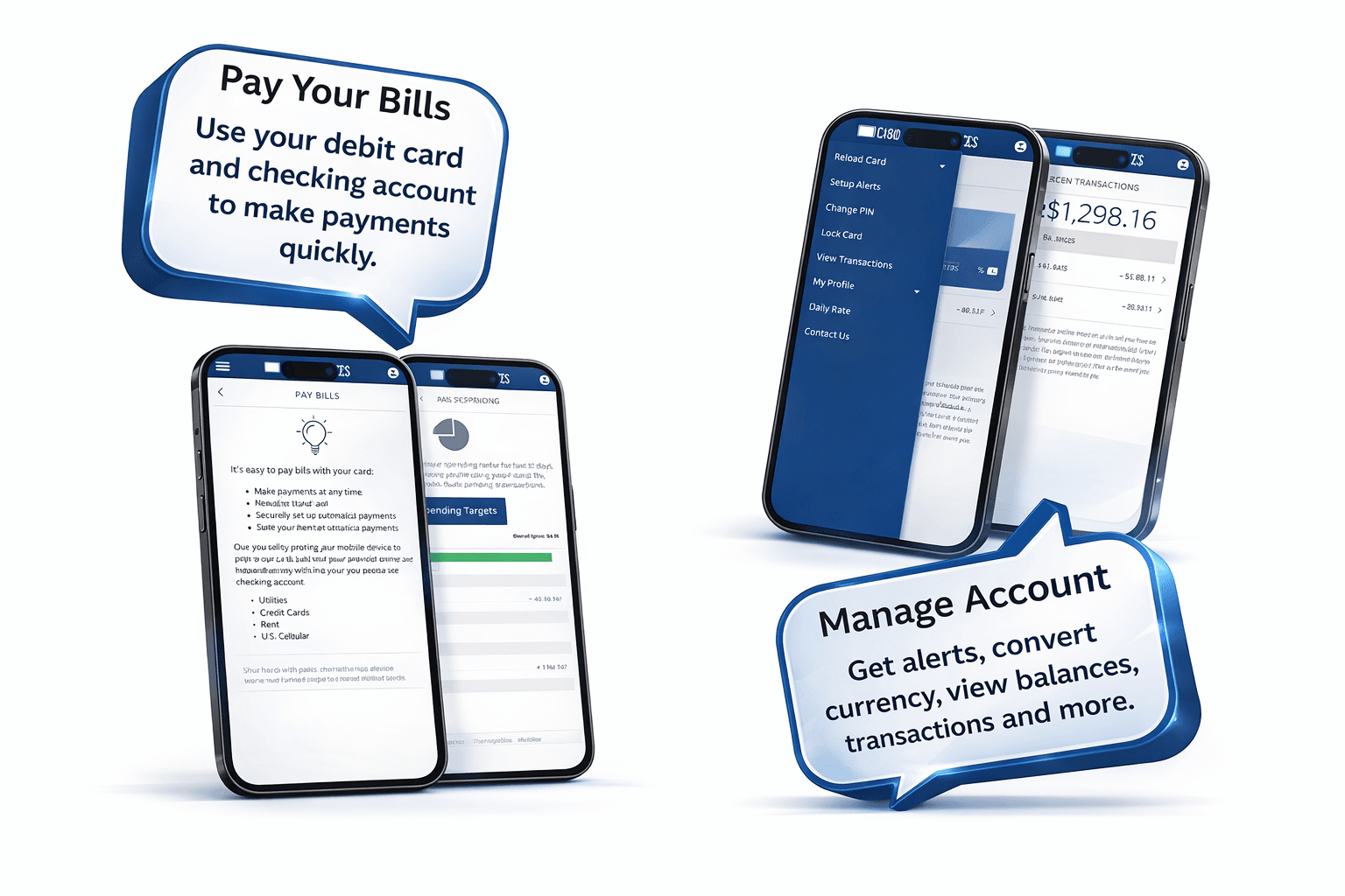 Mobile app — account view